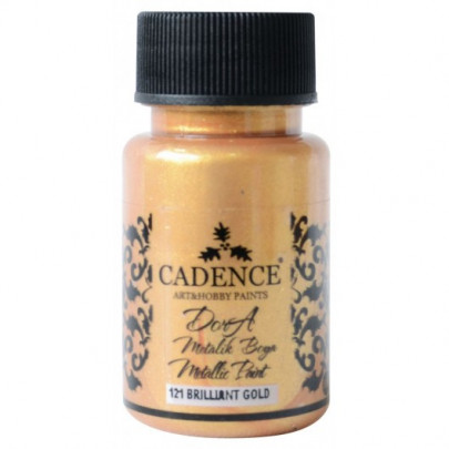 Акриловая краска Cadence Dora Metallic Paint, 50 мл, блестящее золото