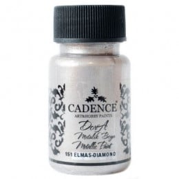 Акриловая краска металлик №151 Бриллиантовый 50 мл, Cadence Dora Metallic Paint