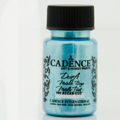 Акриловая краска Cadence Dora Metallic Paint, 50 мл, эгейский голубой