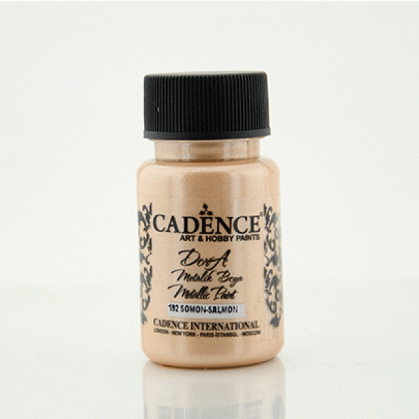 Акриловая краска металлик №192 Лососевый 50 мл, Cadence Dora Metallic Paint