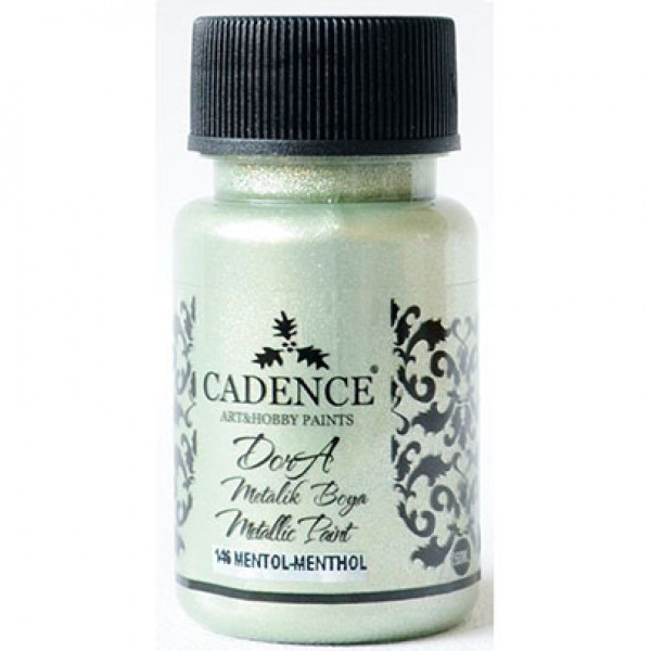 Акриловая краска металлик №146 Ментол 50 мл, Cadence Dora Metallic Paint
