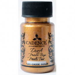 Акриловая краска металлик №123 Оксид золота 50 мл, Cadence Dora Metallic Paint