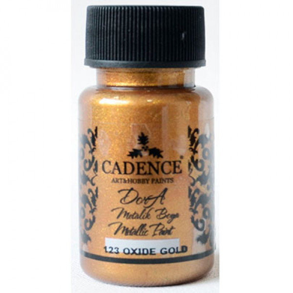 Акриловая краска металлик №123 Оксид золота 50 мл, Cadence Dora Metallic Paint