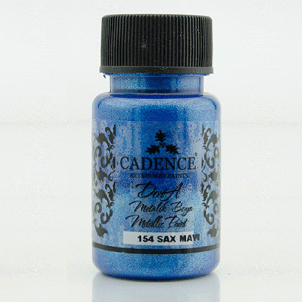 Акриловая краска металлик №154 Синий 50 мл, Cadence Dora Metallic Paint