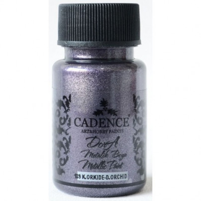 Акриловая краска Cadence Dora Metallic Paint, 50 мл, темная орхидея