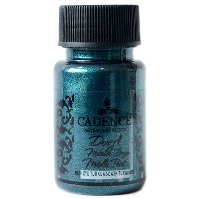 Акриловая краска Cadence Dora Metallic Paint, 50 мл, турецкий синий