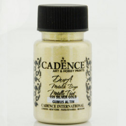 Акриловая краска металлик №159 Золотое серебро 50 мл, Cadence Dora Metallic Paint