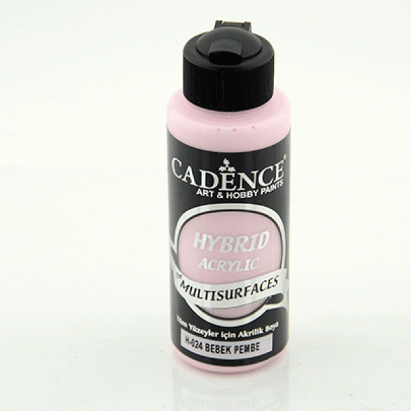 Акрилова фарба гібрид Cadence Hybrid Acrylic for Multisurfaces, №24 Дитячий рожевий (Baby Pink), 120 мл