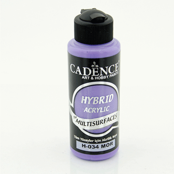 Акрилова фарба гібрид Cadence Hybrid Acrylic for Multisurfaces, №34 Пурпурний (Purple), 120 мл