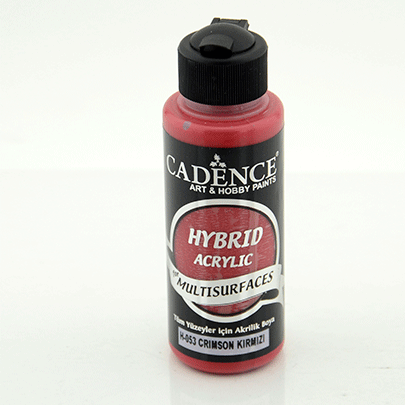 Акриловая краска гибрид Cadence Hybrid Acrylic for Multisurfaces №53, 120 мл, (Crimson Red) Красный Кримсона
