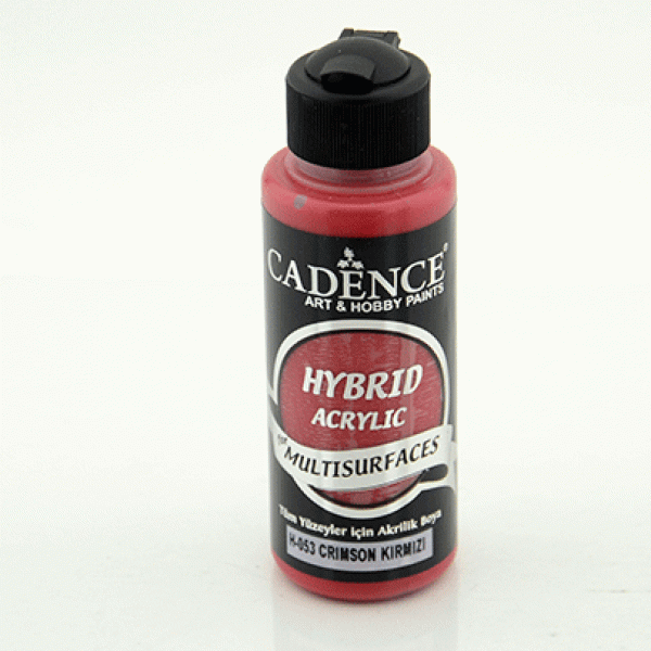 Акрилова фарба гібрид Cadence Hybrid Acrylic for Multisurfaces, №53 Червоний крімсон (Crimson Red), 120 мл