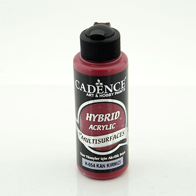 Акриловая краска гибрид Cadence Hybrid Acrylic for Multisurfaces №54, 120 мл, (Blood Red) Красная кровь