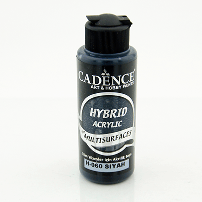 Акриловая краска гибрид Cadence Hybrid Acrylic for Multisurfaces №60, 120 мл, (Black) Черный