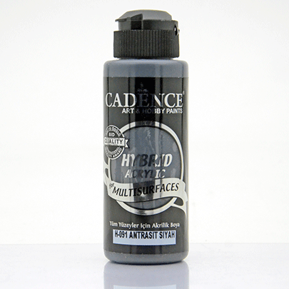 Акриловая краска гибрид Cadence Hybrid Acrylic for Multisurfaces №91, 120 мл, (Anthracite black) Черный антрацит