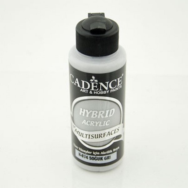 Акрилова фарба гібрид Cadence Hybrid Acrylic for Multisurfaces, №74 Холодний сірий (Cool Gray), 120 мл