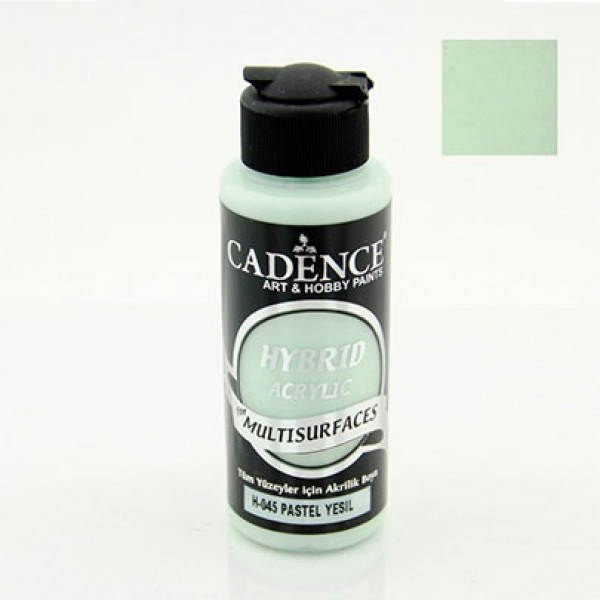 Акрилова фарба гібрид Cadence Hybrid Acrylic for Multisurfaces, №45 Пастельно зелений (Pastel Green), 120 мл