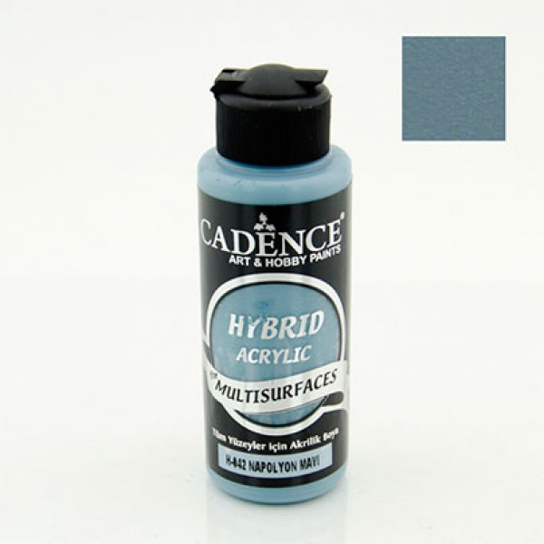 Акрилова фарба гібрид Cadence Hybrid Acrylic for Multisurfaces, №42 Синій Наполеон (Napoleon Blue), 120 мл