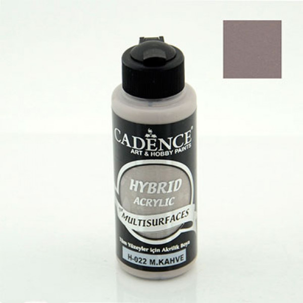 Акрилова фарба гібрид Cadence Hybrid Acrylic for Multisurfaces, №22 Вугільний коричневий (Collier Brown), 120 мл