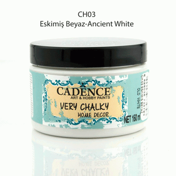 Вінтажна акриловая фарба Cadence Very Chalky Home Decor, №03 Античний білий, 150 мл