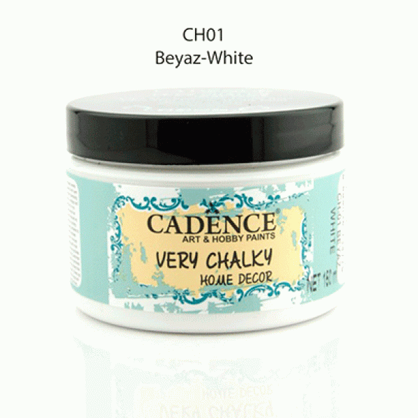 Вінтажна акриловая фарба Cadence Very Chalky Home Decor, №01 Білий, 150 мл
