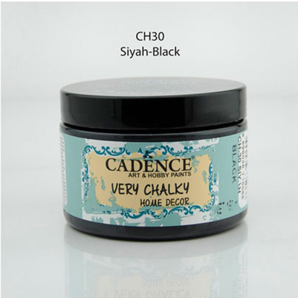 Вінтажна акриловая фарба Cadence Very Chalky Home Decor, №30 Чорний, 150 мл