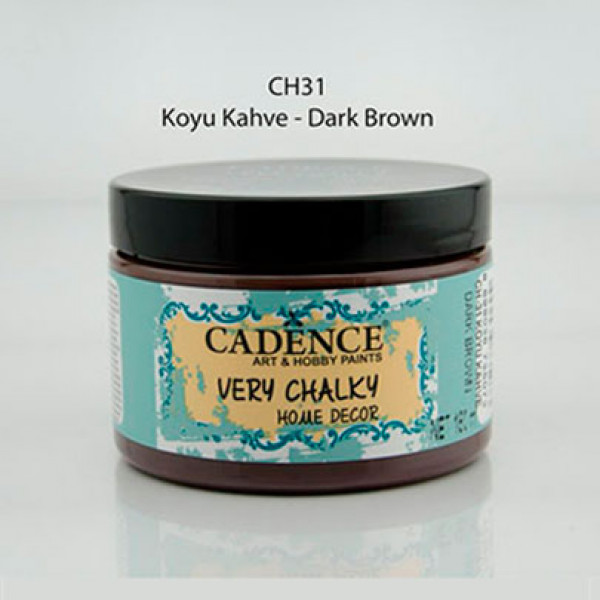 Вінтажна акриловая фарба Cadence Very Chalky Home Decor, №31 Шоколад, 150 мл