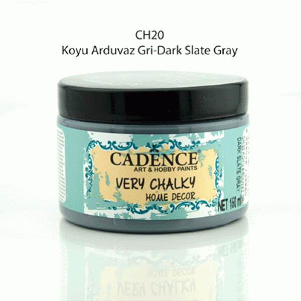 Вінтажна акриловая фарба Cadence Very Chalky Home Decor, №20 Сталевий сірий, 150 мл