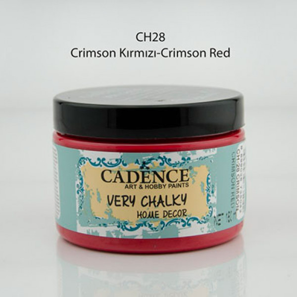 Вінтажна акриловая фарба Cadence Very Chalky Home Decor, №28 Яскравий червоний, 150 мл