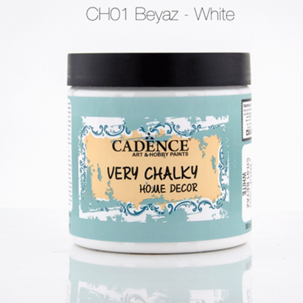 Вінтажна акриловая фарба Cadence Very Chalky Home Decor, №01 Білий, 500 мл