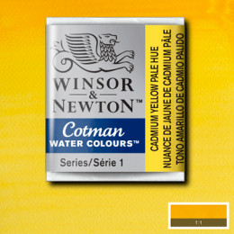 Акварельна фарба Winsor & Newton Cotman Half Pan, №119 Кадмій жовтий пастельний