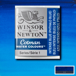 Акварельна фарба Winsor & Newton Cotman Half Pan, №327 Насичена синя
