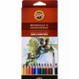 Акварельные цветные карандаши Koh-i-Noor Mondeluz, 24 цвета