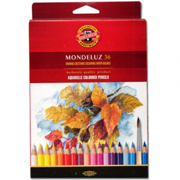 Акварельные цветные карандаши Koh-i-Noor Mondeluz 36 цветов