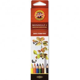 Акварельные цветные карандаши Koh-i-Noor Mondeluz 6 цветов