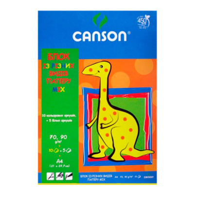 Альбом цветной бумаги Canson Children Pad 90g, А3, 10 листов