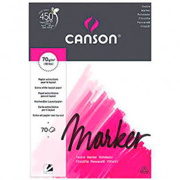 Альбом для маркерів, Canson Marker 70 гр, 29,7х42 см, 70 аркушів