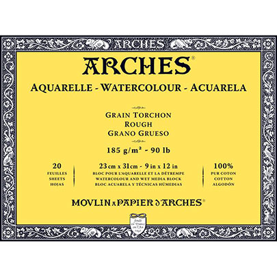 Блок для акварели крупнозернистый Arches Rough Grain 185 гр, 23x31см, 20 листов