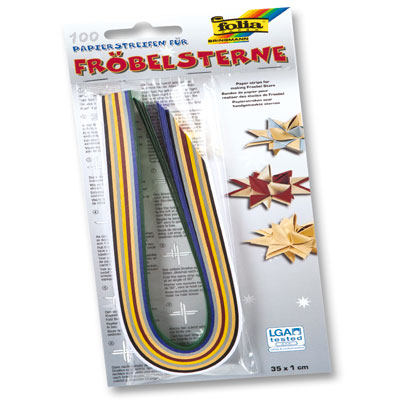 Бумага для квиллинга Folia Quilling Papers Christmas, 100 полосок