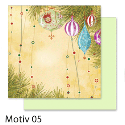 Бумага для скрапбукинга Design Papers Christmas 190г, 30.5x30.5см, №505