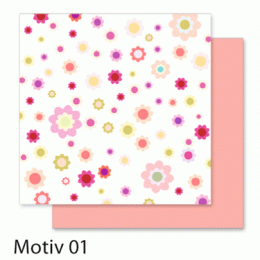 Бумага для скрапбукинга Design Papers "Flowers" 190г, 30.5x30.5см, №101 Бумага для скрапбукинга Design Papers "Flowers" 190г, 30.5x30.5см, №101