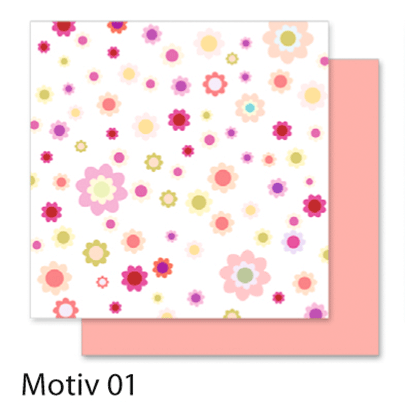 Бумага для скрапбукинга Design Papers Flowers 190г, 30.5x30.5см, №101