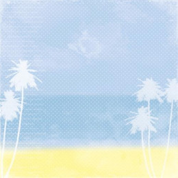 Бумага для скрапбукинга,  Scrapberry&#039;s,30.5х30.5 см, 180 гр/м. Там, где море. Следы на песке