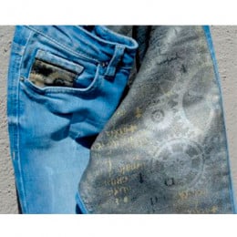 Краска по ткани металлик №45 Аква 50 мл., Cadence Dora Textil Metallic Fabric Paint