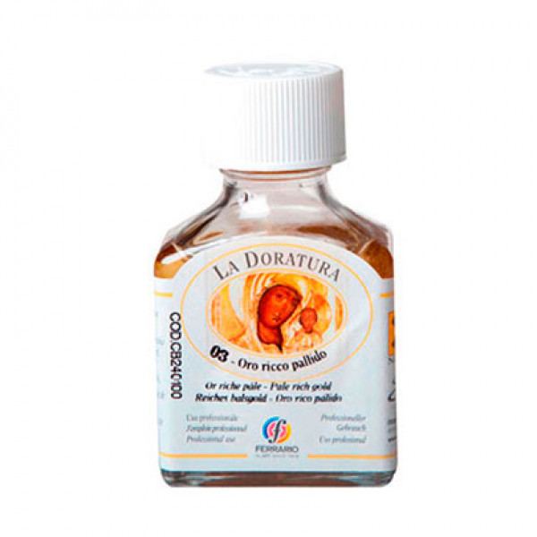 Металізована смола (рідка поталь, рідка бронза) FERRARIO La Doratura №01 Срібна, 75 мл