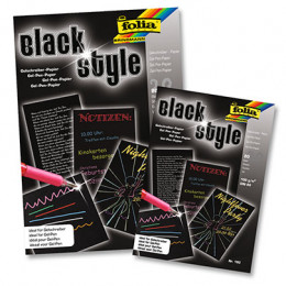 Альбом (блок) черной бумаги для набросков Folia Black А4 21х29,7 см, 100 г/м2, 10 листов