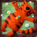 Кардочесанная шерсть, 25 гр., бледно-серая