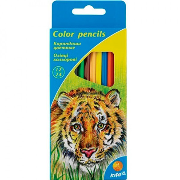 Олівці кольорові двосторонні, 12/24 кол.