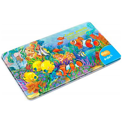 Карандаши цветные треугольные Kite, 12 шт., мет.пенал