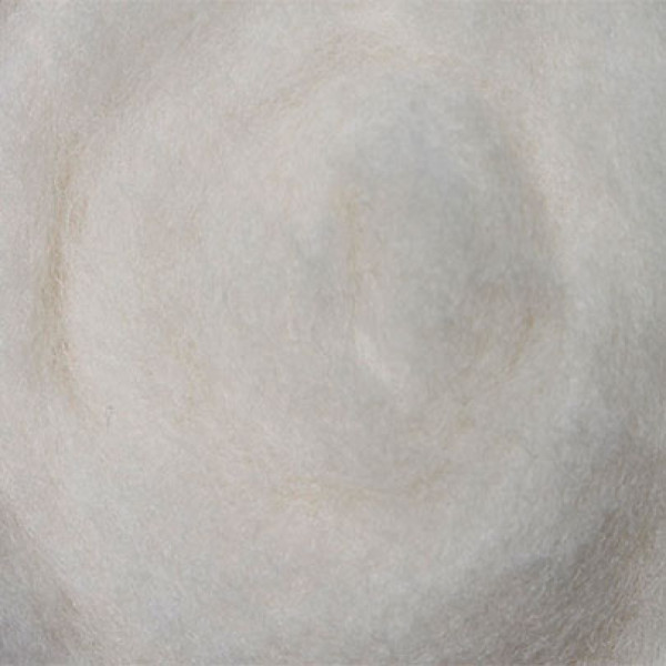 Кардочесана вовна, 25 гр., Біла натуральна