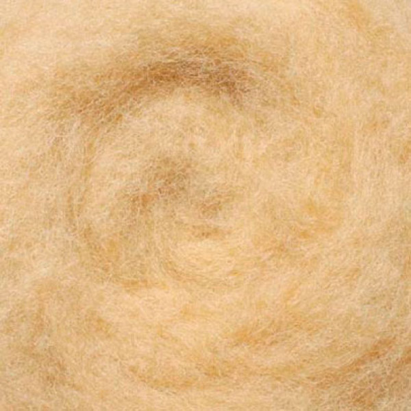 Кардочесана вовна, 25 гр., Бежева